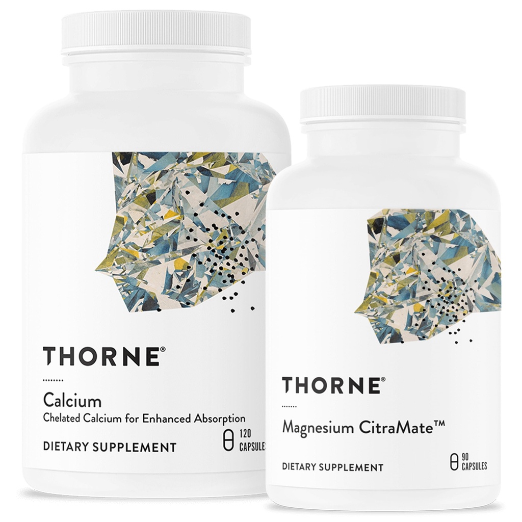 THORNE - Bone Health Bundle - DiCalcium Malate and Magnesium CitraMate - 90 to 120 Servings