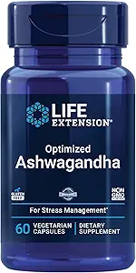 Life Extension DHEA 25mg and Optimized Ashwagandha - Supplements for Hormone Balance, Stress Relief, Immune and Cognitive Support - 100 Capsules and 60 Capsules