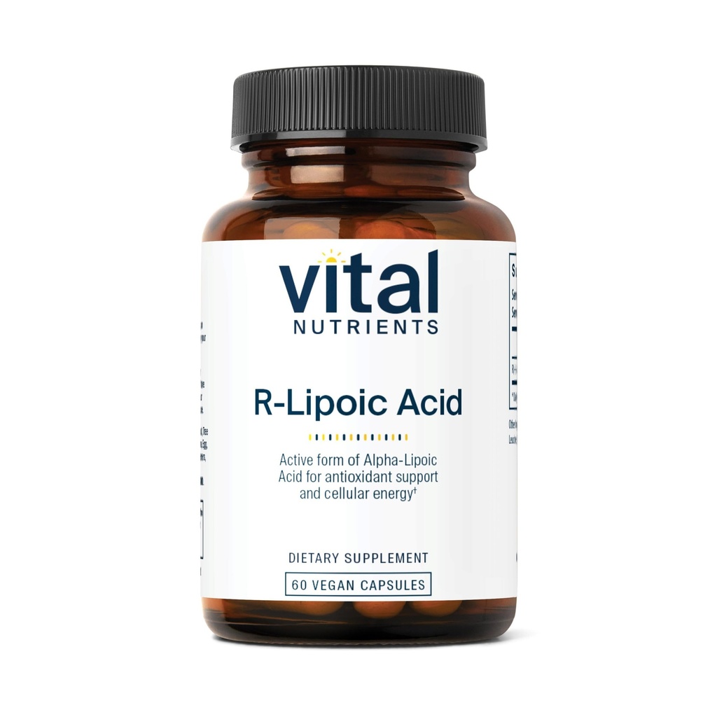 Vital Nutrients R-Lipoic Acid - Active Alpha-Lipoic Acid Antioxidant - ALA Supplement for Healthy Metabolism and Energy - Gluten, Dairy, Soy Free - Non-GMO - 60 Capsules