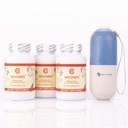 AEE Chi's Enterprise 120 Piece (3-Pack) Myomin προωθεί υγιή επίπεδα ορμονών 500mg κάψουλες, δέρμα και χάπια υγείας Οργανωτής Bundle