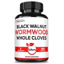 Satoomi 5 σε 1 συμπλήρωμα κάψουλες Wormwood - Εκχυλίζεται από το Μαύρο Walnut, ολόκληρα γαρίφαλα, Turmeric και Berberine HCl - ανοσοποιητικό σύστημα & Digestion Health - 180 Count -90 Day Supply