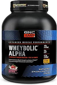 GNC AMP heybolic Alpha με MyoTor - Φράουλες και Κρέμα (22 μερίδες)