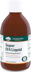 Genestra Brands Super EFA Liquid | Supports Cardiovascular Health, and The Development of Brain, Eyes, and Nerves in Children* | 6.8 Fl Oz | Natural Orange Flavor