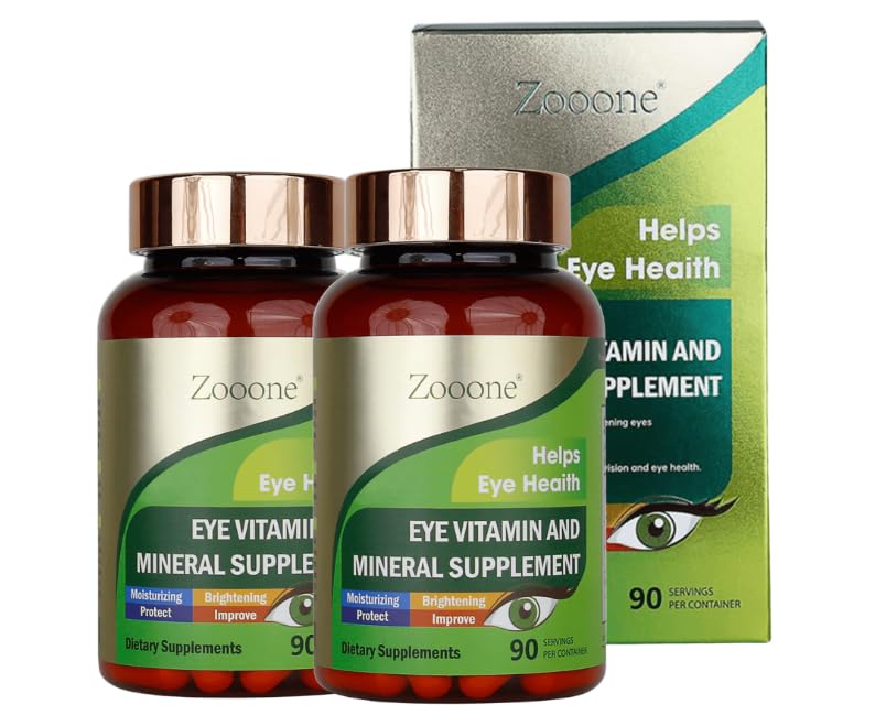 Zoone- Lutein Eye Vitamins Supplement for Macular Health and Dry Eye, Περιέχει Λουτεΐνη, Ψευδάργυρο, Βιταμίνες C/ E & Zeaxanthin to Support Eye Health, 90 Tablets (2)