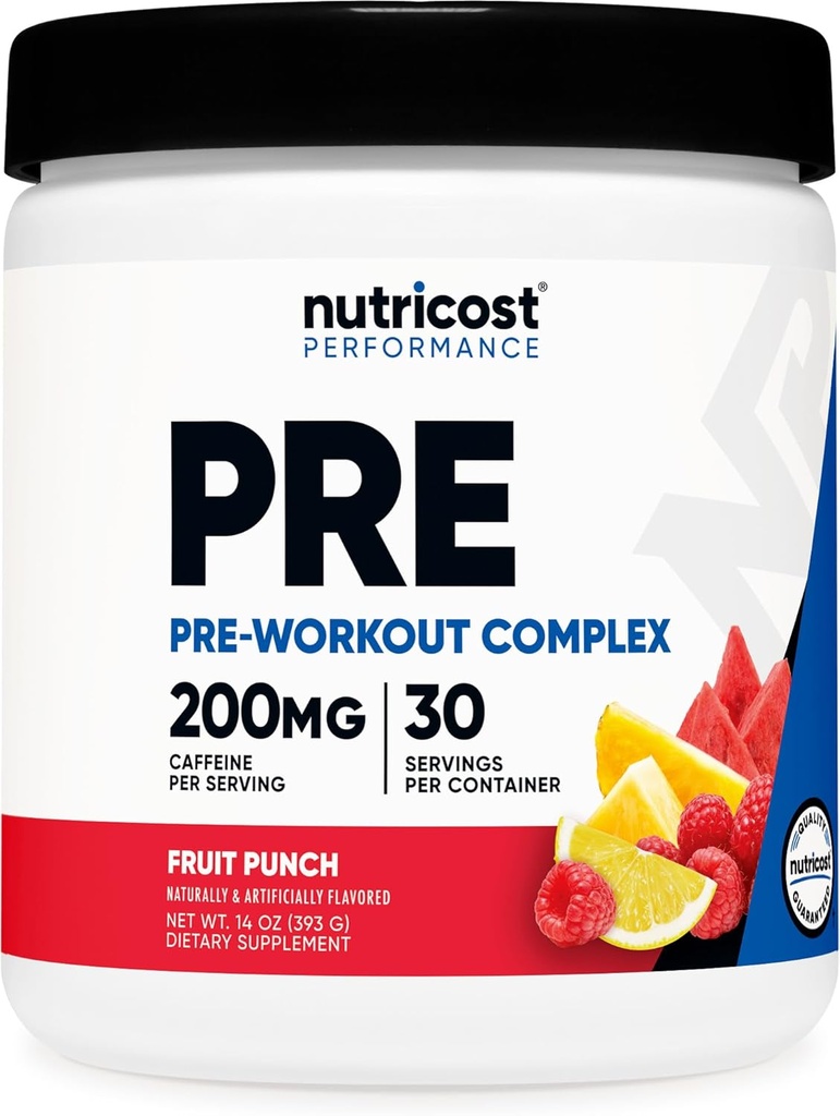 Nutricost Pre-Workout Complex Powder (30 μερίδες, Fruit Punch) - με Βήτα-Αλανίνη, Ταυρίνη & Αμινοξέα