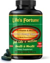 Life's Fortune Whole Food Multivitamin & Mineral, Advanced Energy Support Supplement, Daily Wellness for Men & Women, Amino Acids, Biotin, 180 χορτοφαγικά δισκία
