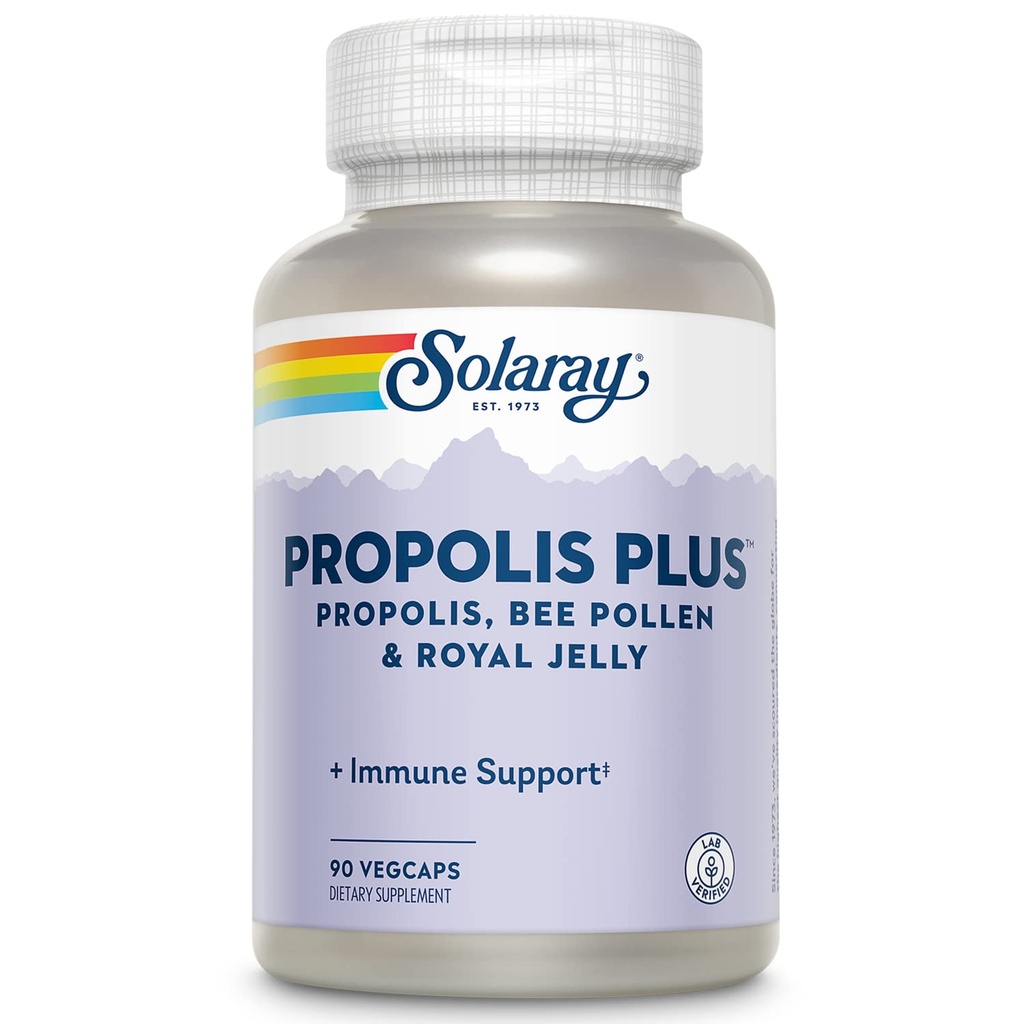 SOLARAY Propolis Plus – Immune Support Supplement, 90 VegCaps