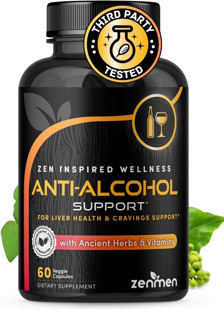 Cravings Management for Better Morning - Third Party Tested - with Kudzu, Milk Thistle, Jurubeba,Chanca Piedra,5HTP - 60 Vegan Κάψουλες, Κατασκευασμένες στις ΗΠΑ