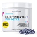 Livingood Daily Electrolytes Powder Berry Frost, 30 Servings - 4in1 Hydration Powder with Vitamin C, Taurine, D Ribose & FOS, Sugar Free Electrolyte Drink Mix, Keto, Gluten Free - Made in USA