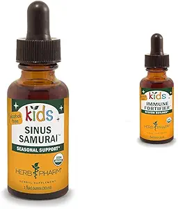 Herb Pharm Kids Sinus Samurai & Ανοσοενισχυτής Οργανικές Υγρές Φόρμουλες, 1 FL Oz & 1 Ουγγιά