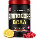 ALLMAX Διατροφή AMINOCORE BCAA – 8G BCAAs – 100% καθαρός κλάδος αλυσοδεμένα αμινοξέα – Χωρίς γλουτένη - ροζ λεμονάδα - 315 γραμμάρια