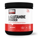 FORCE FACTOR L-Glutamine σκόνη για την αποκατάσταση μετά την προπόνηση, την αποκατάσταση των μυών, υγιής λειτουργία μυών, και ανοσία, 5000mg/5g συμπλήρωμα γλουταμίνης, Vegan, μη ΓΤΟ, 60 εξυπηρετούν