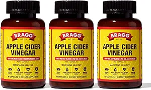 Bragg Apple Cider Vinegar Capsules with Vitamin D and Zinc - (3 Pack) 90 Capsules - Supports The Immune System