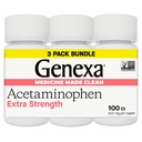 Genexa Clean Acetaminophen 500mg Extra Strength, Dye Free Pain Reliever Fever Reducer, 0% Τεχνητά Πρόσθετα, Πόνος Ιατρική για Ενήλικες, Ανακουφίζει Κεφαλαλγία, Πόνος στην πλάτη, Ελαφρύς Αρθρίτιδα, 300 δισκία
