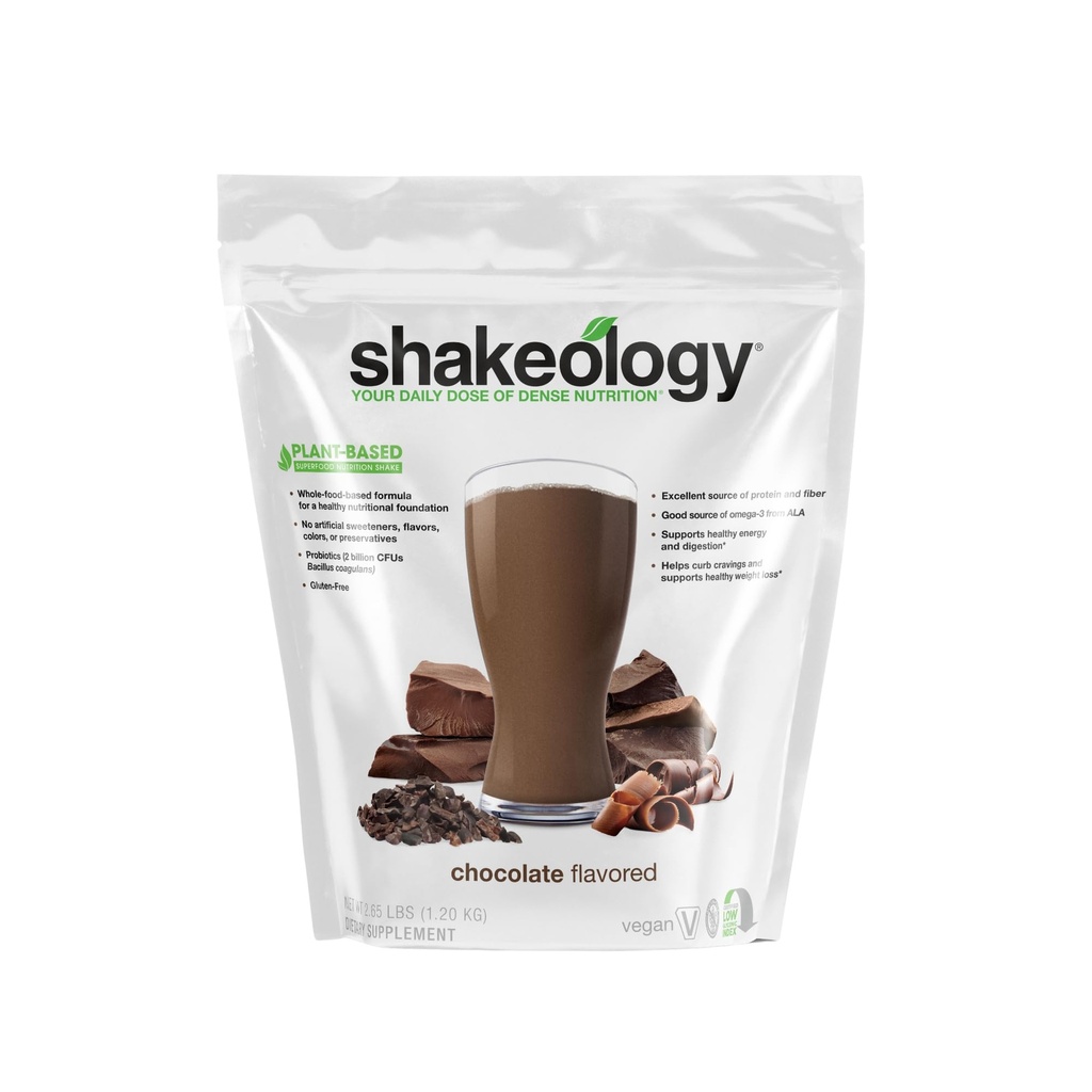Shakeology Plant Based Protein Powder Blend – Χωρίς γλουτένη Ανακινήστε με Βιταμίνες και Ορυκτά – Βοηθά στην υποστήριξη απώλειας βάρους, Lean Muscle, Gut Health – Σοκολάτα, 30 Υπηρεσίες