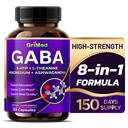 Grimed GABA 16,280mg - X15 Power με 5-HTP, L-Θεανίνη, Μαγνήσιο, Ashwagandha - Χαλαρώστε & Αποκαταστήστε, Υποστηρίξτε τον ύπνο Καλά - Κατασκευάζεται στις ΗΠΑ (150 Count (Pack of 1))