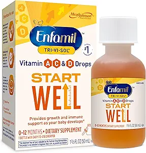 Enfamil Tri-Vi-Sol Infant Multivitamin Drops, Supports Growth & Immune Health for Babies, 50mL Bottle​