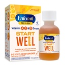 Enfamil Tri-Vi-Sol Βρέφος πολυβιταμίνες σταγόνες, υποστηρίζει την ανάπτυξη & ανοσοποίηση υγεία για μωρά, 50mL μπουκάλι