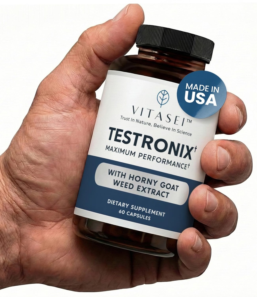 VITASEI Testronix Supplement - Energy and Muscle Supplements for Health - 60 Capsules