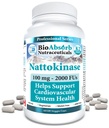 Bio Absorb Nattokinase συμπλήρωμα. Μη ΓΤΟ Ένζυμο Εκχυλίσματος Natto. 100 mg, 2000 FUs. 60 Veggie Caps (Εφοδιασμός 60 ημερών)