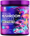Mushroom Supplement Powder 2200mg - 11 in 1 Complex Formula Powder with Organic Lions Mane, Reishi, Cordyceps, Chaga, Turkey Tail Mushroom Extract Supplement for Memory & Brain Support - 60 Services