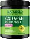NATURELO Collagen Peptide Powder, Hydrolyzed Collagen Type I & III, Skin Hair & Joint Health - Χωρίς γεύση, 16 Ουγγιά 