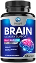 Συμπλήρωμα Εγκεφαλικής Μνήμης - 3X Δύναμη Nootropics για Συγκέντρωση, Καθαρότητα & Υποστήριξη Εστίασης - Εγκεφαλική Υγεία Γνωστικές Βιταμίνες με Bacopa, Phosphatidylserine & DMAE, Χάπια Εγκεφάλου Booster, 60 Κάψουλες