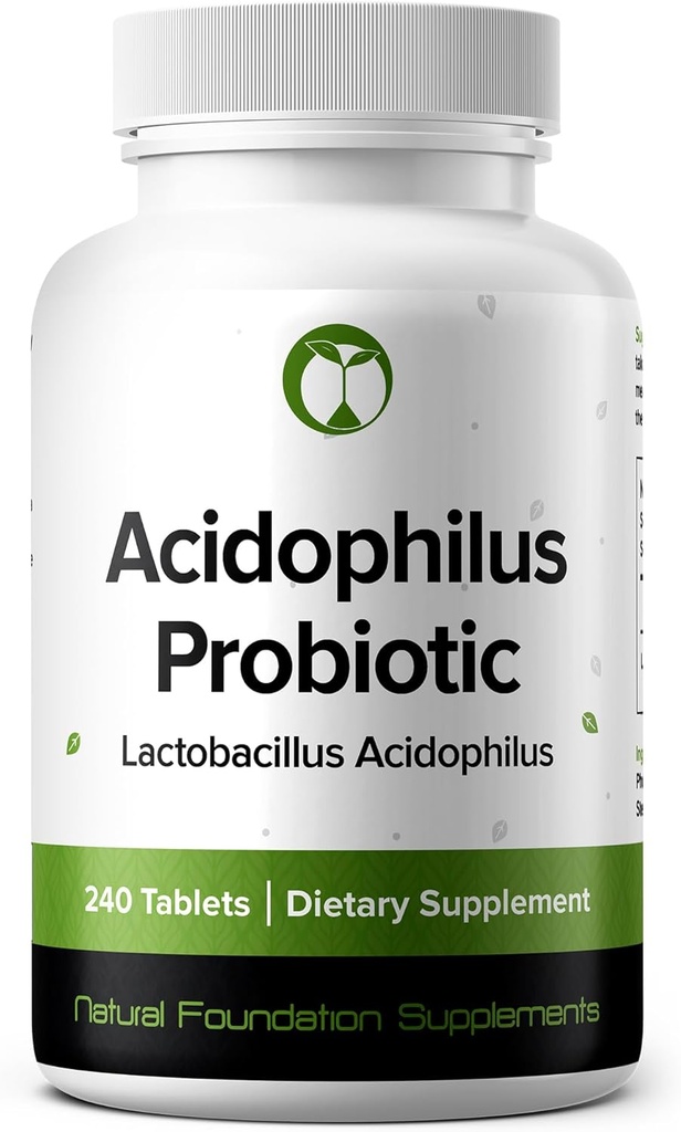 Lactobacillus Acidophilus Probiotic Supplement 240 Δισκία 3 Δισεκατομμύρια CFU Προβιοτικά για Άνδρες & Γυναίκες Υποστηρίζει την Εντερική Επιπεφυκίτιδα & Υγεία των Ούρων (240, Lactobacillus Acidophilus)