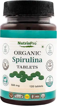 Βιολογικά δισκία Spirulina - 100% καθαρό Vegan, μη ΓΤΟ, χωρίς γλουτένη, χωρίς χημικά