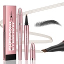 Q708 3D Microblading Μολύβι ματιών, Αδιάβροχο, 4-Tiped, Long-Lasting, Micro-Fork Applicator για φυσικά φρύδια, Όλοι οι τόνοι δέρματος (2#Dark Brown)