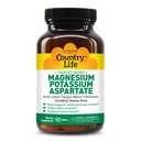 Country Life Target-Mins Μαγνήσιο Ασπαρτικό Κάλιο, 600mg/198mg, 90 δισκία, Certified Gluten Free, Certified Vegan