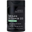 Sports Research Vegan Vitamin D3 5000IU (125 mcg) με λάδι καρύδας 100% Φυτική βάση βιταμίνη D για οστά, κοινή & ανοσοποιητική υποστήριξη 
