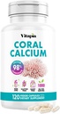 Vitapia Coral Calcium Powder 1000mg Κάψουλες για τη συνολική υγεία, την υγεία των οστών, το επίπεδο ισορροπίας PH, Trace Minerals Support - 120 κάψουλες Veggie - Μη ΓΤΟ & συμπλήρωμα χωρίς γλουτένη