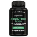 Vital Vitamins Chlorophyl Pills - Αποσμητικό Σώματος - Κατασκευασμένο με Spirulina, Chlorella, Organic Parsley, Mint, & Ενεργό Ανθρακό - Ήττα Odor Φυσικά - για γυναίκες & άνδρες - 60 κάψουλες