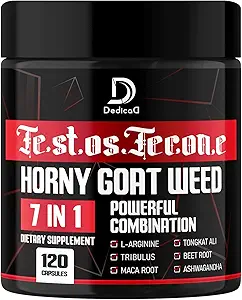 7 in-1 Ultra Test Support with Tribulus Terrestris Horny Goat Weed L-Arginine Maca Root Tongkat Ali Beet Root - Ενέργεια προπόνηση μυϊκή δύναμη Υποστήριξη 120 κάψουλες