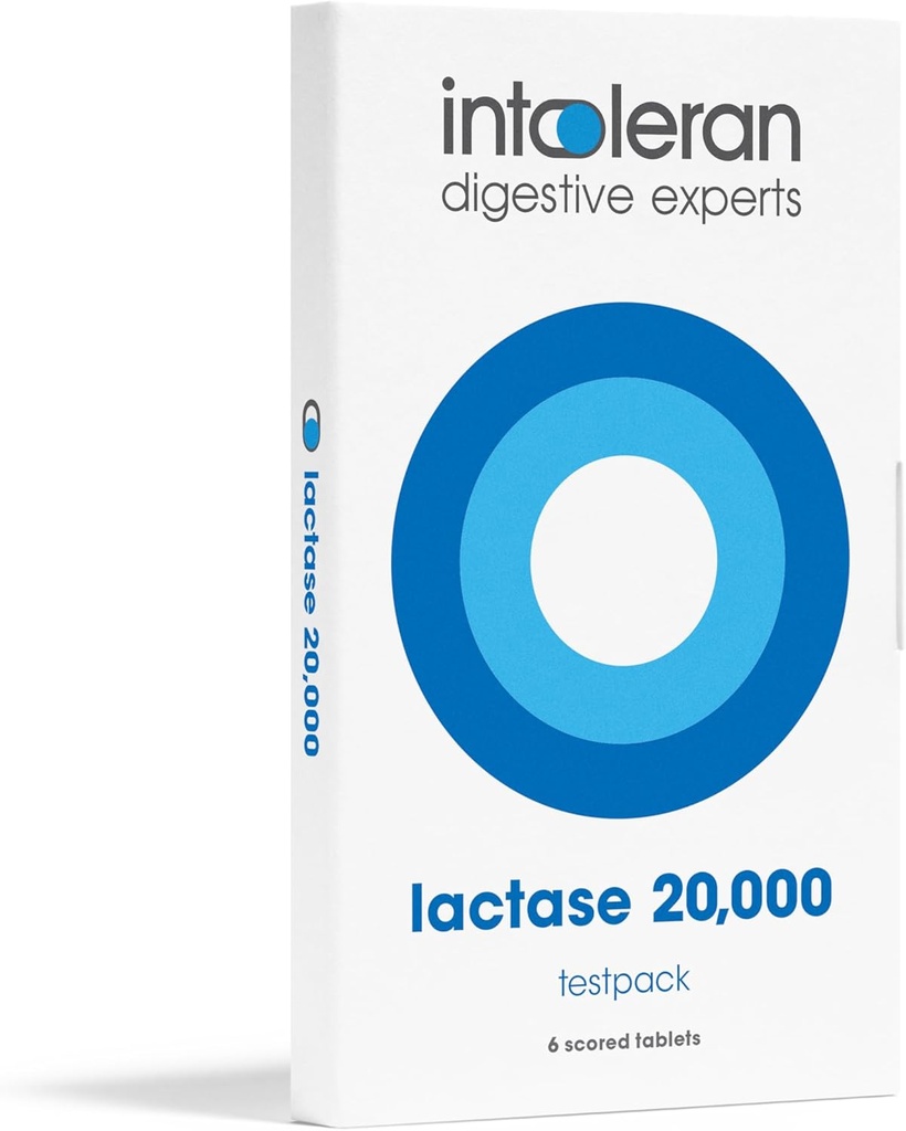 Intoleran Lactase 20.000 Digestive Enzymes Testpack - 6 Scored Tablets 