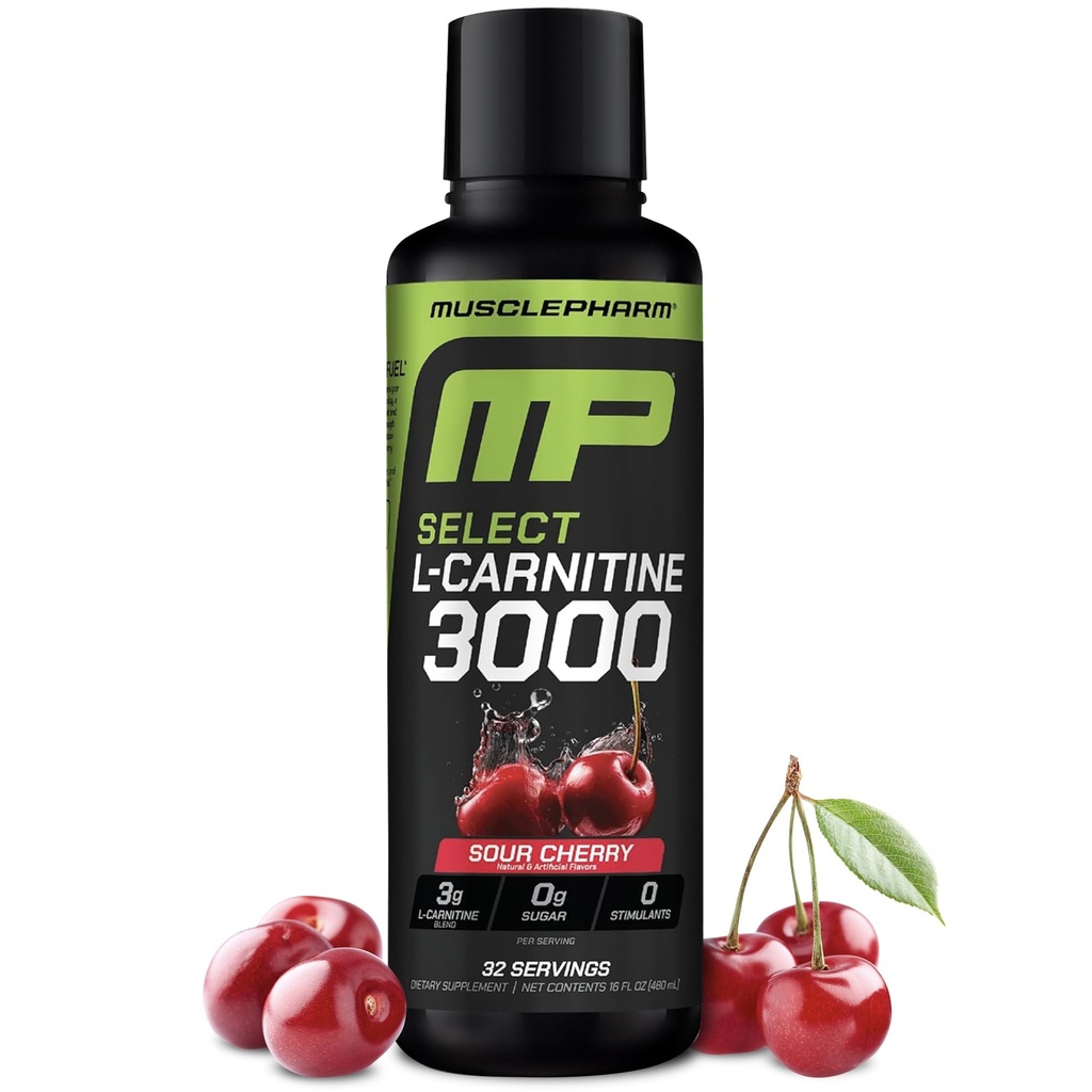 Μυϊκό Pharm L-Καρνιτίνη 3000, Το Ultimate Liquid L Carnitine συμπλήρωμα για υψηλή απόδοση, υποστηρίζει Μεταβολισμός, ενυδάτωση & ενέργεια, Zero Ζάχαρη, Χαμηλές θερμίδες, Ξινή γεύση κεράσι, 32 εξυπηρετούν