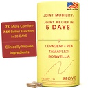 MOVE Fast Acting Joint Supplements | Tamaflex® Turmeric & Tamarind, Levagen®+ PEA Palmitoylethanolamide, Boswellia Serrata, Bioperine® Black Pepper Extract | Joint Support & Mobility | 60 Vegan Caps