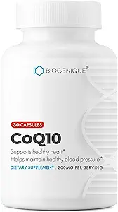 CoQ10 60 κάψουλες coq10 200mg ubiquinol υποστηρίζει το κύτταρο, την κυκλική υγεία, την παραγωγή ενέργειας και την αντιοξειδωτική υποστήριξη για την υγεία της καρδιάς-Made in USA - Vegan, Non-GMO, Gluten Free