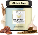 Winged Wellness Happy Start, Mood Booting Drink Mix Powder for Women - Happy Mind & Hormonal Health, Mood Support Supplement with Red Maca, Ashwagandha, Mushrooms & More - Σοκολάτα, 30 Services