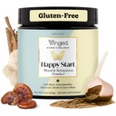 Winged Wellness Happy Start, Mood Booting Drink Mix Powder for Women - Happy Mind & Hormonal Health, Mood Support Supplement with Red Maca, Ashwagandha, Mushrooms & More - Σοκολάτα, 30 Services