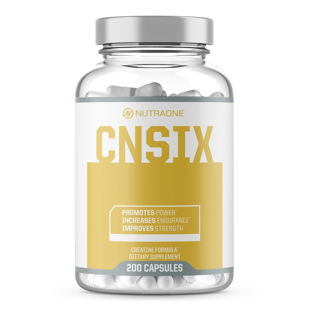 NutraOne CNSix Κάψουλες Creatine HCL για να βοηθήσει στην οικοδόμηση Lean μυών * (600mg - 200 κάψουλες)