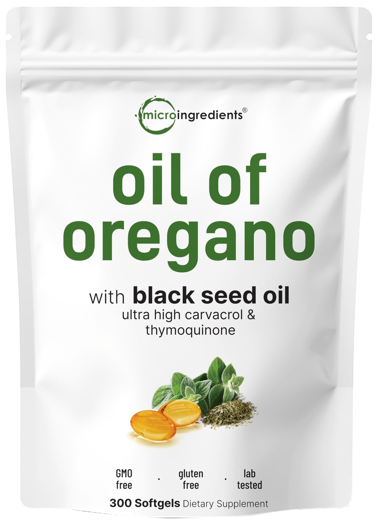 Micro Ingredients Oil of Oregano Softgels, 300 Count 