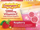 Alacer Emergen-C Βιταμίνη C Fizzy Drink Mix Raspberry - 1000 Mg - 30 συσκευασίες