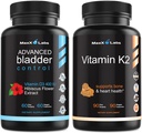 Advanced Bladder Control Supplement for Women & Men 60 Caps + Vitamin K2 Supplement - Full Spectrum Vitamin K2 MK7, MK4 & Calcium - 90 Κάψουλες