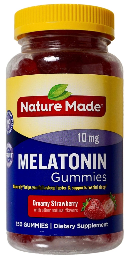 Φύση Made Melatonin 10mg Όνειρο Φράουλα Φυσικές Γεύσεις, 150 Gummies