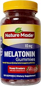 Nature Made Melatonin 10mg Dreamy Strawberry Natural Flavors, 150 Gummies