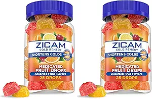 Zicam Ψυχρή θεραπεία Ψευδάργυρος Φάρμακα σταγόνα φρούτων, Ποικίλες Γεύσεις, Ομοιοπαθητική, Ψυχρή Λιποθυμία Ιατρική, Σύντομη διάρκεια κρύο, 25 κόμης (πακέτο του 2)