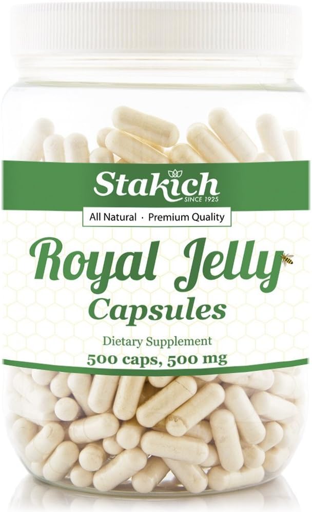 Stakich 500 mg Καψάκια (Βασιλικό Jelly Κάψουλες 500 mg (500 Count))