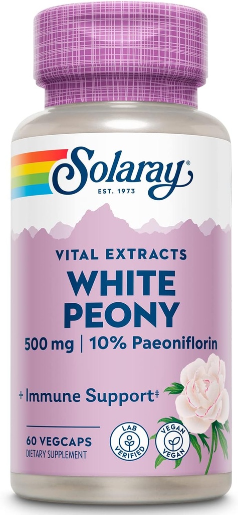 Εκχύλισμα λευκής ρίζας πεώνυ SOLARAY 60 VegCaps